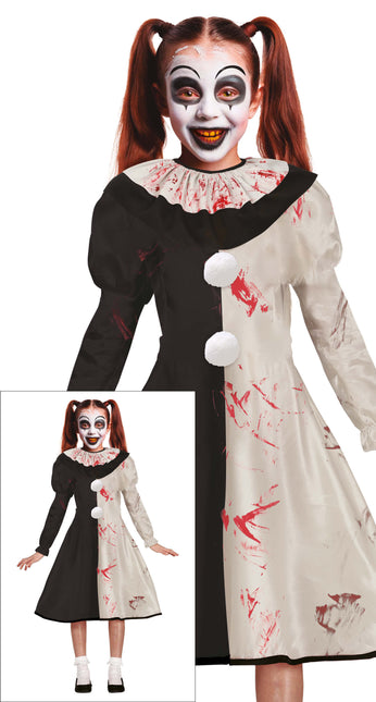 Strój na Halloween dla dziewczynki Straszny klaun
