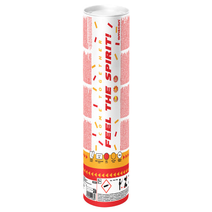 Konfetti Cannon papier czerwony żółty