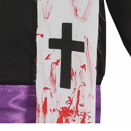 Kostium Zombie Kapłana na Halloween Mężczyźni L