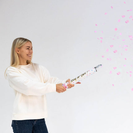 Konfetti do ujawniania płci różowe 40 cm