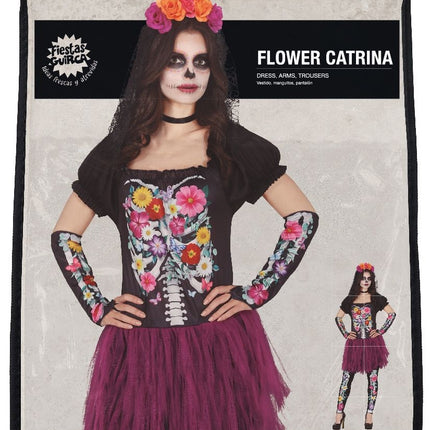Kostium szkieletu na Halloween Damskie tutu w kwiaty