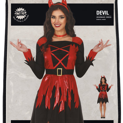 Sukienka na Halloween Black Red Ladies Devil