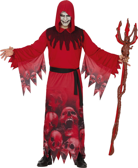 Kostium na Halloween Czerwony męski żniwiarz