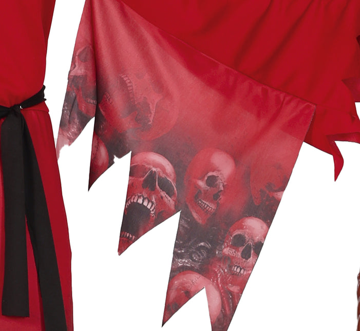 Kostium na Halloween Czerwony męski żniwiarz