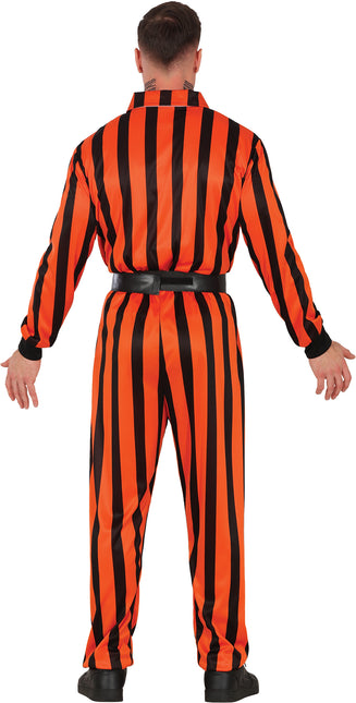 Halloweenowy kombinezon męski więzień arlekin