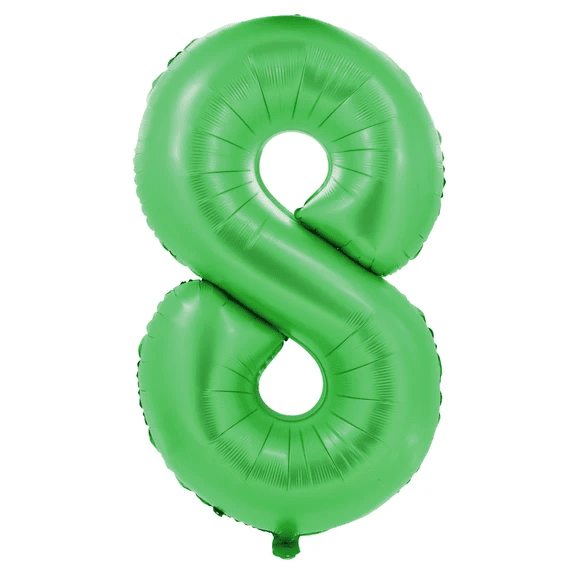 8 Jaar Cijfer Ballon Groen 1m van VDV Benefit koop je bij Partywinkel
