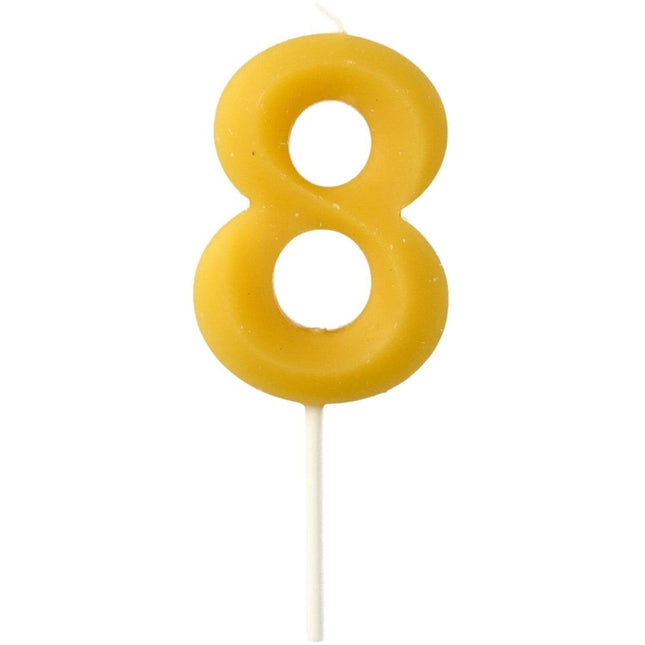 8 Jaar Kaarsen 4,5cm van Folat koop je bij Partywinkel