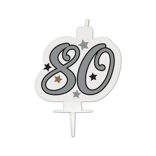 80 Jaar Kaars Wit Goud van Procos koop je bij Partywinkel