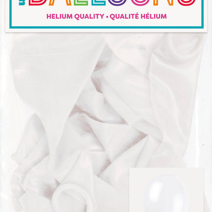 Balony białe 30cm 10szt