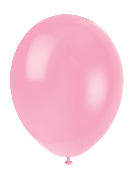 12" Balony lateksowe Premium, 10 szt. - Różowy róż