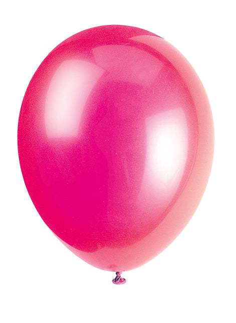 12" Balony lateksowe Premium, 10 sztuk - fuksja
