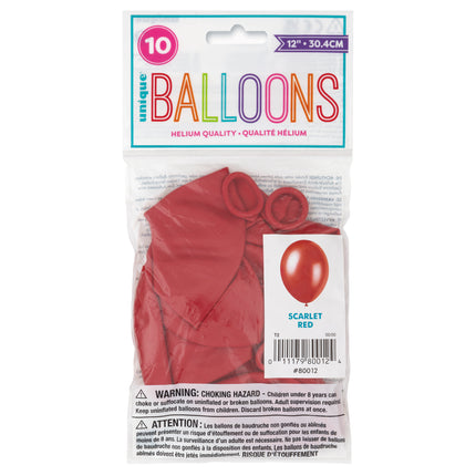 Balony czerwone 30cm 10szt