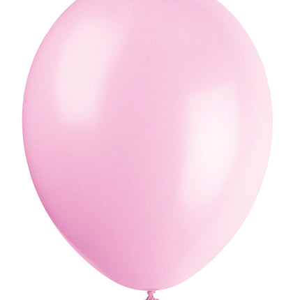 Balony lateksowe błyszczące jasnoróżowe 30cm 10szt