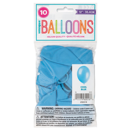 Jasnoniebieskie balony Matellic 30cm 10szt