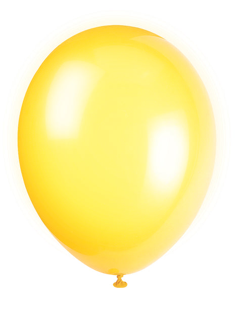 12" Balony lateksowe Premium, 10 sztuk - cytrynowożółte