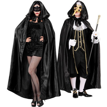 Peleryna na Halloween czarna 1,52 m