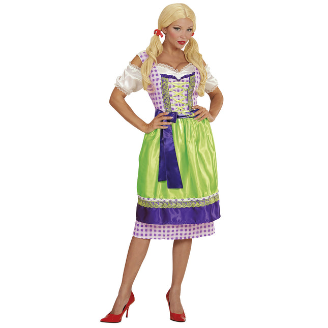 DIRNDL FIOLETOWY/ZIELONY
