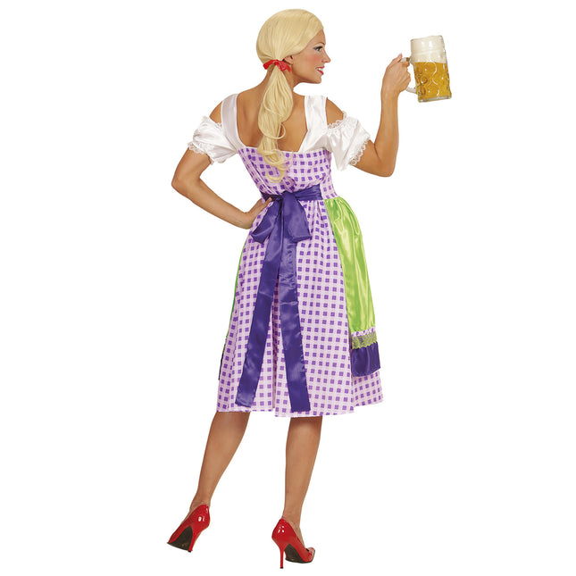 DIRNDL FIOLETOWY/ZIELONY