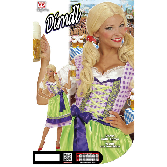 DIRNDL FIOLETOWY/ZIELONY