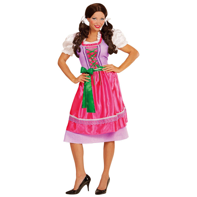 DIRNDL RÓŻOWY/ZIELONY