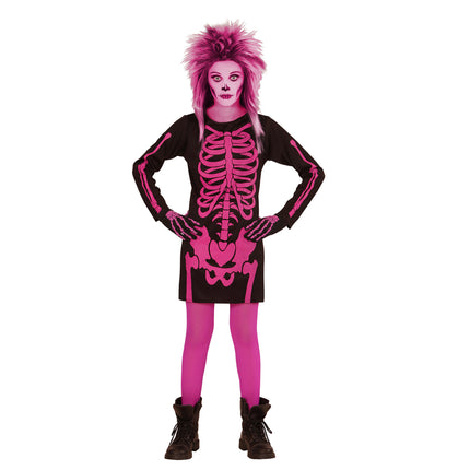 Sukienka na Halloween Czarna Różowa Dziewczynka