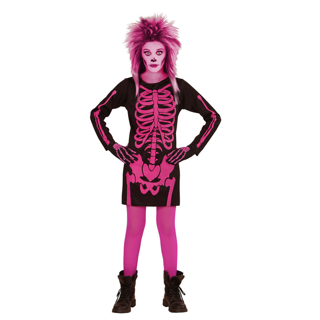 Sukienka na Halloween Czarna Różowa Dziewczynka