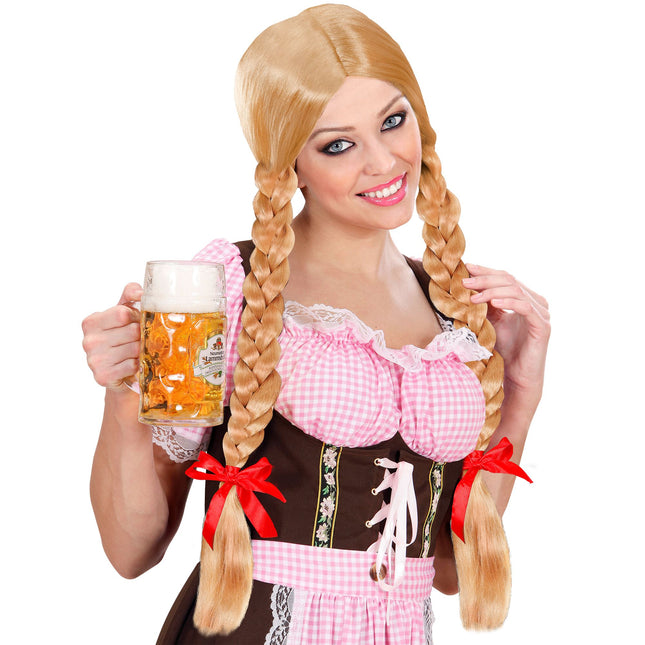PERUKA, DŁUGIE WARKOCZE BLOND