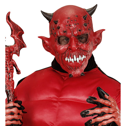Maska na Halloween Diabeł z rogiem