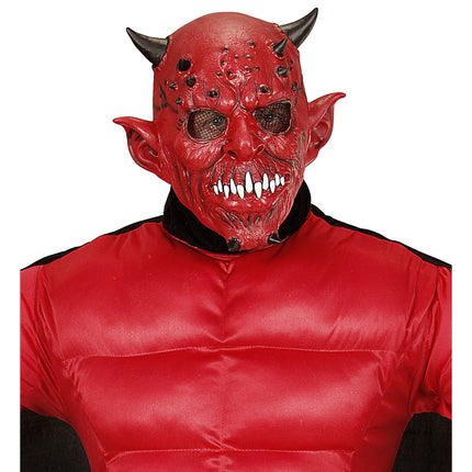 Maska na Halloween Diabeł z rogiem