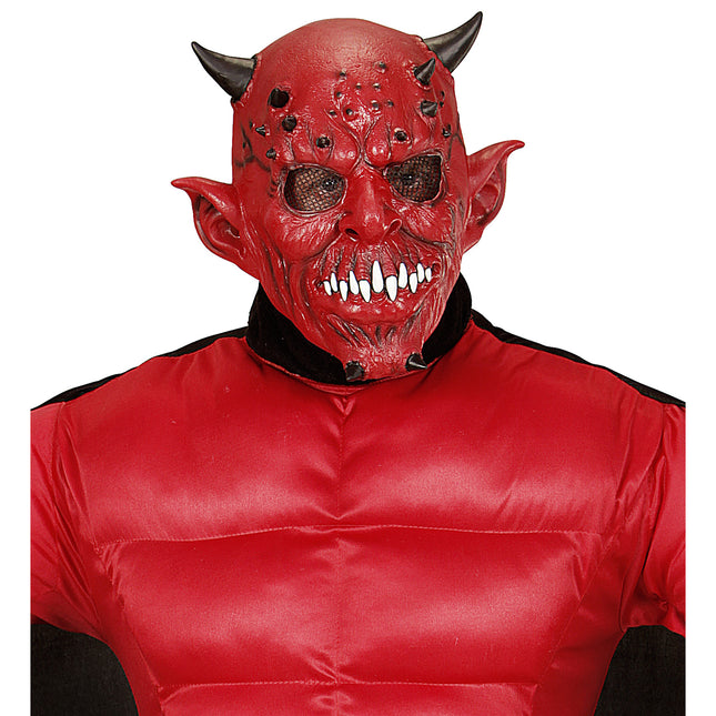 Maska na Halloween Diabeł z rogiem
