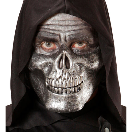 Ustnik na Halloween Srebrna Czaszka