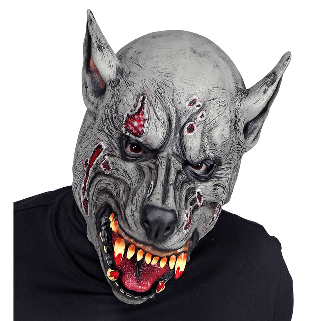 Maska na Halloween Szary Wilkołak Horror