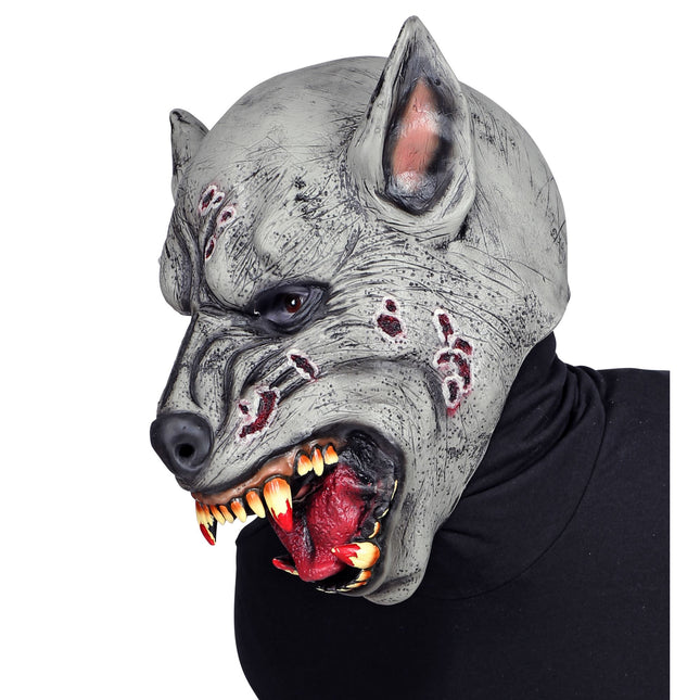 Maska na Halloween Szary Wilkołak Horror
