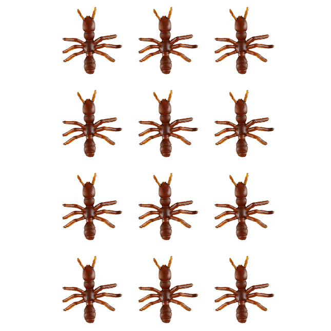 Halloweenowe sztuczne robaki mrówki 12szt