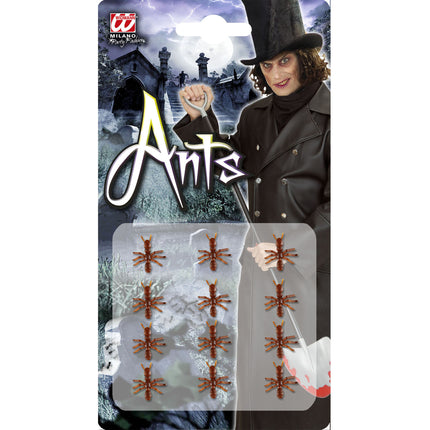 Halloweenowe sztuczne robaki mrówki 12szt