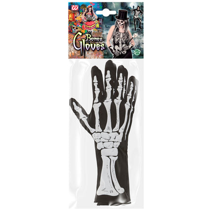 Rękawiczki na Halloween Szkielet 35 cm
