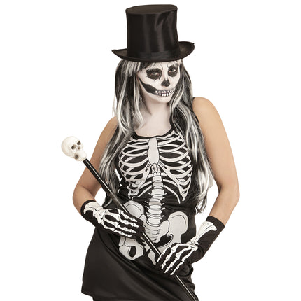 Rękawiczki na Halloween Szkielet 35 cm