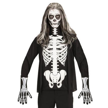 Rękawiczki na Halloween Szkielet 35 cm