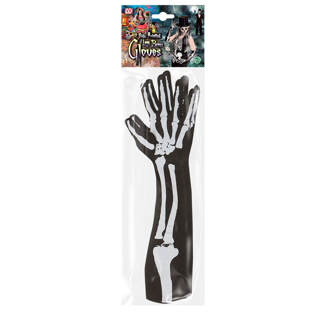 Rękawiczki na Halloween Szkielet 50 cm