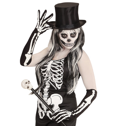 Rękawiczki na Halloween Szkielet 50 cm