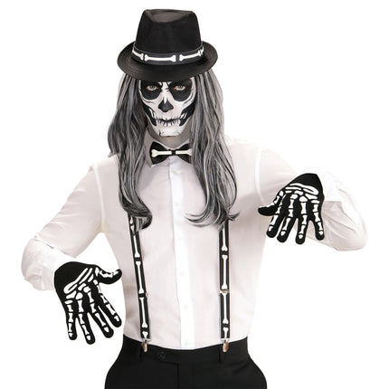 Zestaw akcesoriów na Halloween Szkielet 4 szt