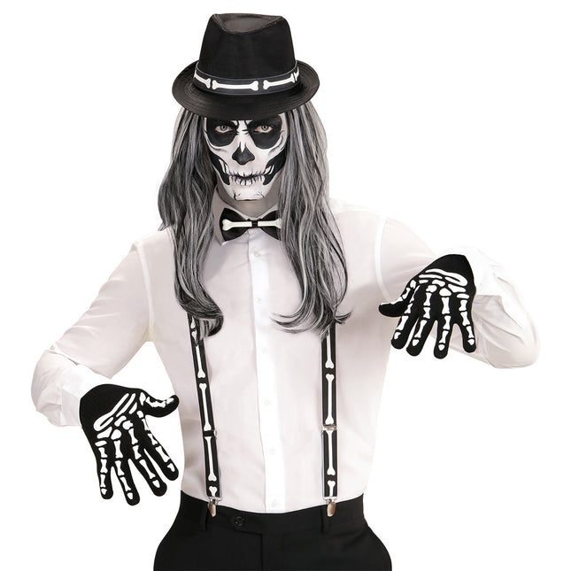 Zestaw akcesoriów na Halloween Szkielet 4 szt