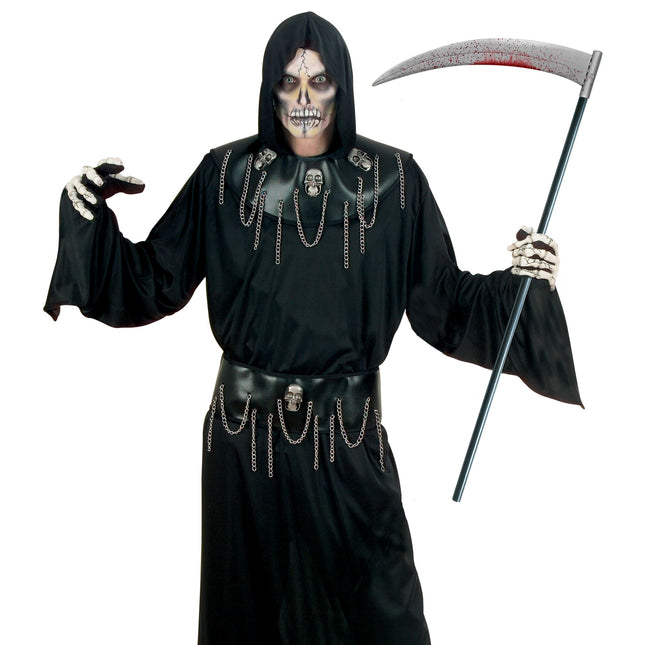 Halloweenowa sztuczna kosa Bloody 1,2 m