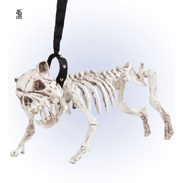 Halloweenowy pies szkielet z pasem 45cm