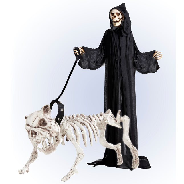 Halloweenowy pies szkielet z pasem 45cm
