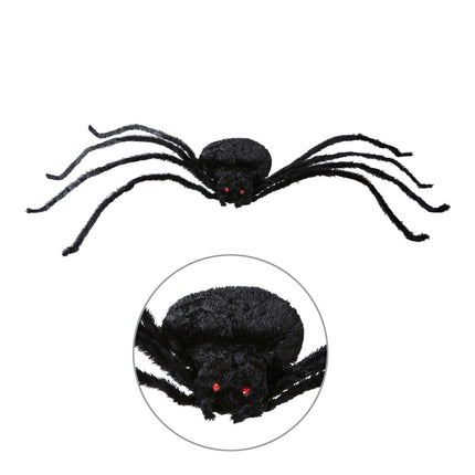 Fałszywy pająk na Halloween czarny 2,2 m