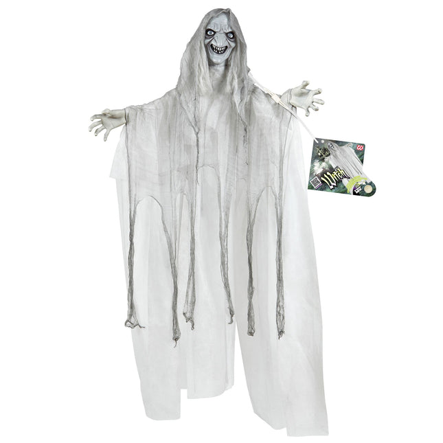 Halloweenowa lalka czarownica ze światłem i dźwiękiem 1,53 m