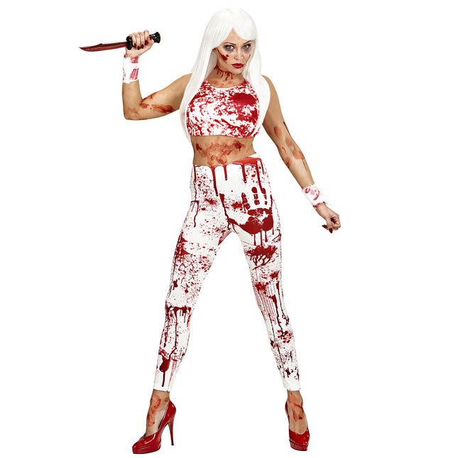 Halloweenowe legginsy Blood