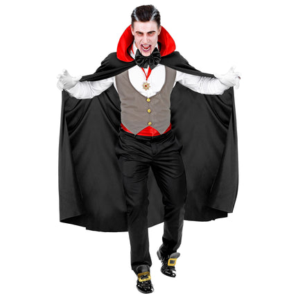 Kostium na Halloween Czerwono-czarny męski wampir