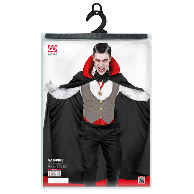 Kostium na Halloween Czerwono-czarny męski wampir